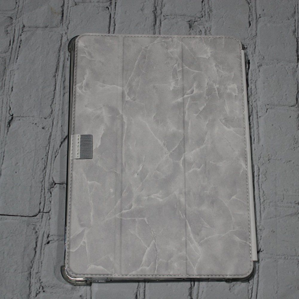 iPad 7th/8th Generation Shockproof TriFold Case WHITE MARBLE 10.2"‎